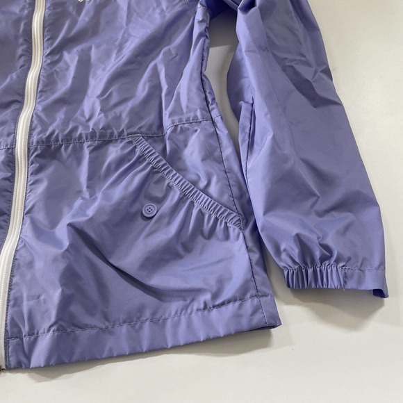 Columbia‎ Windbreaker Jacket Girls Youth Large Hooded Full Zipper Light Purple - Picture 2 of 10
